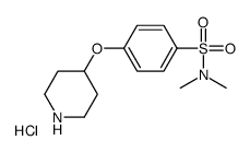 N,N-二甲基-4-(4-哌啶基氧基)苯磺酰胺盐酸盐结构式