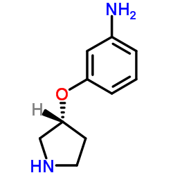3-[(3R)-3-Pyrrolidinyloxy]aniline Structure