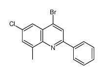 4-bromo-6-chloro-8-methyl-2-phenylquinoline Structure