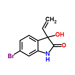 6-Bromo-3-hydroxy-3-vinyl-1,3-dihydro-2H-indol-2-one结构式