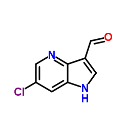 6-Chloro-1H-pyrrolo[3,2-b]pyridine-3-carbaldehyde结构式