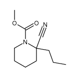 2-cyano-1-methoxycarbonyl-2-n-propylpiperidine Structure