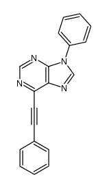 9-phenyl-6-phenylethynyl-9H-purine Structure