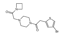 1-[4-[2-(azetidin-1-yl)-2-oxoethyl]piperazin-1-yl]-2-(4-bromothiophen-2-yl)ethanone Structure