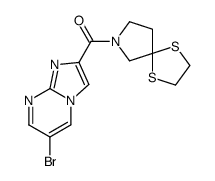 (6-bromoimidazo[1,2-a]pyrimidin-2-yl)-(1,4-dithia-7-azaspiro[4.4]nonan-7-yl)methanone Structure
