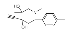 (3S,4R,6S)-4-ethynyl-1,3-dimethyl-6-(4-methylphenyl)piperidine-3,4-diol结构式