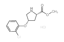Methyl (2S,4S)-4-(2-chlorophenoxy)-2-pyrrolidinecarboxylate hydrochloride结构式