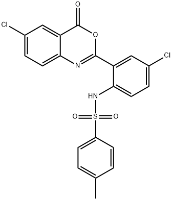 Benzenesulfonamide, N-[4-chloro-2-(6-chloro-4-oxo-4H-3,1-benzoxazin-2-yl)phenyl]-4-methyl- picture