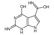 2-Amino-4-oxo-4,7-dihydro-3H-pyrrolo[2,3-d]pyrimidine-5-carboxami de结构式