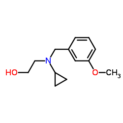 2-[Cyclopropyl(3-methoxybenzyl)amino]ethanol结构式