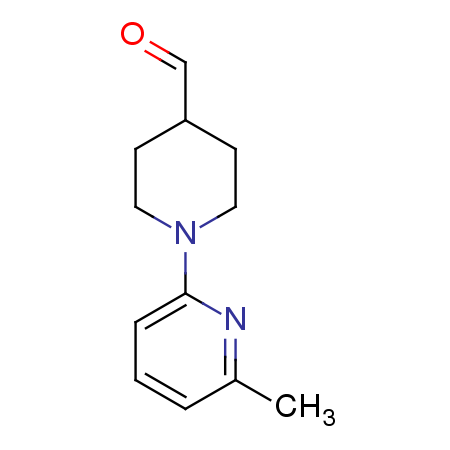 1-(6-methylpyridin-2-yl)piperidine-4-carbaldehyde结构式