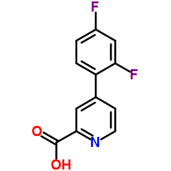 4-(2,4-Difluorophenyl)-2-pyridinecarboxylic acid结构式