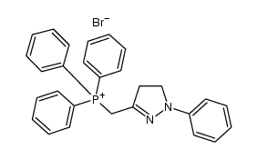 triphenyl[(1-phenyl-4,5-dihydro-1-pyrazol-3-yl)methyl]phosphonium bromide结构式