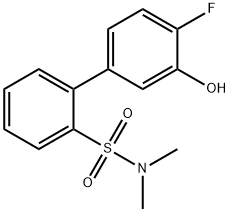 2-(4-Fluoro-3-hydroxyphenyl)-N,N-dimethylbenzenesulfonamide结构式