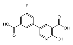 5-(3-carboxy-5-fluorophenyl)-2-oxo-1H-pyridine-3-carboxylic acid结构式