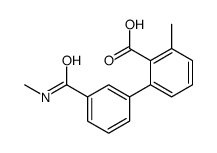 2-methyl-6-[3-(methylcarbamoyl)phenyl]benzoic acid结构式