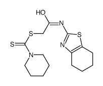[2-oxo-2-(4,5,6,7-tetrahydro-1,3-benzothiazol-2-ylamino)ethyl] piperidine-1-carbodithioate结构式