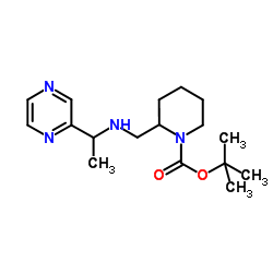 2-[(1-Pyrazin-2-yl-ethylamino)-Methyl]-piperidine-1-carboxylic acid tert-butyl ester Structure