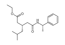 (S)-ethyl 5-methyl-3-[2-oxo-2-((S)-1-phenylethylamino)ethyl] hexanoate Structure