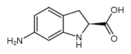 6-amino-(S)-indoline-2-carboxylic acid Structure
