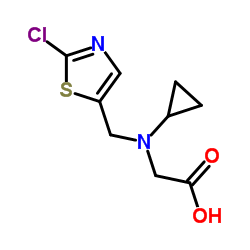 N-[(2-Chloro-1,3-thiazol-5-yl)methyl]-N-cyclopropylglycine结构式