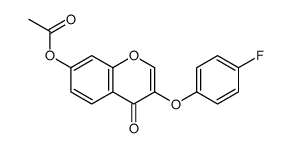 [3-(4-fluorophenoxy)-4-oxochromen-7-yl] acetate结构式