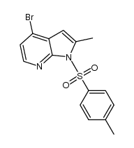 4-bromo-2-methyl-1-tosyl-1H-pyrrolo[2,3-b]pyridine structure