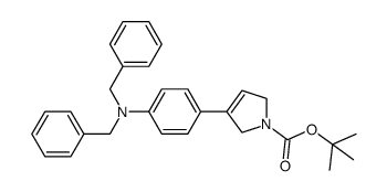 tert-butyl 3-(4-(dibenzylamino)phenyl)-2,5-dihydro-1H-pyrrole-1-carboxylate结构式