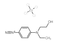 Bis[4-[(ethyl)(hydroxyethyl)amino]benzenediazonium] tetrachlorozincate结构式