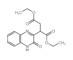 Butanedioic acid,2-(3,4-dihydro-3-oxo-2-quinoxalinyl)-, 1,4-diethyl ester structure