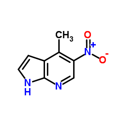 4-Methyl-5-nitro-1H-pyrrolo[2,3-b]pyridine结构式