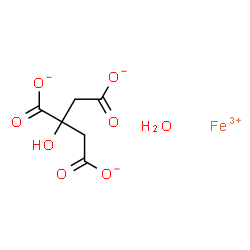 1,2,3-Propanetricarboxylic acid, 2-hydroxy-, iron(3+) salt (1:1), monohydrate picture
