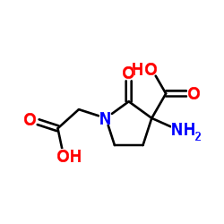 1-Pyrrolidineacetic acid,3-amino-3-carboxy-2-oxo- structure