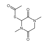 3-acetylthio-1,4-dimethylpiperazine-2,5-dione Structure