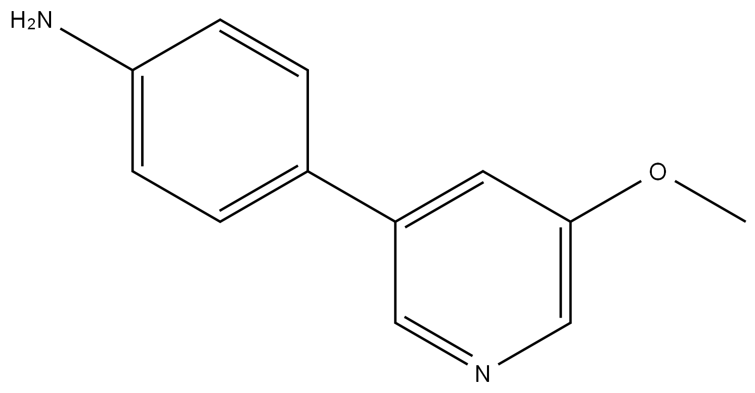 4-(5-甲氧基吡啶-3-基)苯胺结构式