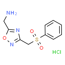 (3-((Phenylsulfonyl)methyl)-1,2,4-oxadiazol-5-yl)methanamine hydrochloride结构式