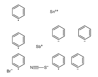 benzene,tetraphenylstibanium,tin(4+),bromide,thiocyanate Structure