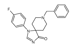 8-benzyl-1-(4-fluorophenyl)-1,3,8-triazaspiro[4.5]dec-2-en-4-one结构式