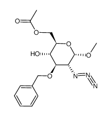 METHYL-AZIDO-2-DEOXY-3-O-(PHENYLMETHYL)-ALPHA-D-GLUCOPYRANOSIDE6-ACETATE Structure