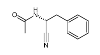 (+)-(R)-N-(1-cyano-2-phenyl-ethyl)-acetamide结构式