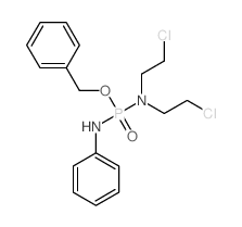 N-[bis(2-chloroethyl)amino-phenylmethoxy-phosphoryl]aniline结构式