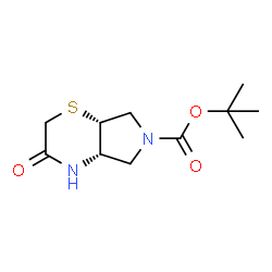 Cis-Tert-Butyl 3-Oxohexahydropyrrolo[3,4-B][1,4]Thiazine-6(2H)-Carboxylate Structure