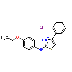 2-[(4-Ethoxyphenyl)amino]-4-phenyl-1,3-thiazol-3-ium chloride Structure