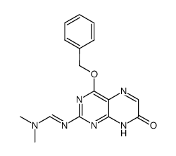 4-(benzyloxy)-2-{[(dimethylamino)methylene]amino}pteridin-7(8H)-one结构式