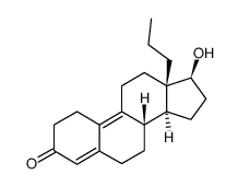 17β-Hydroxy-3-oxo-13β-propyl-gonadien-(4,9)结构式