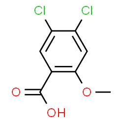 4,5-二氯-2-甲氧基苯甲酸结构式