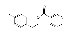 2-(4-methylphenyl)ethyl pyridine-3-carboxylate结构式