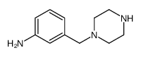 Benzenamine, 3-(1-piperazinylmethyl)- (9CI) structure