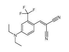 2-[[4-(diethylamino)-2-(trifluoromethyl)phenyl]methylidene]propanedinitrile结构式