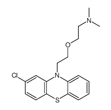2-[2-(2-chlorophenothiazin-10-yl)ethoxy]-N,N-dimethylethanamine结构式